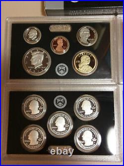 2012 US Mint 14 Coin Silver Proof Set in Box Kennedy Quarter Dollars with COA KEY