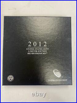 2012 US Mint Limited Edition Silver Proof 8 Coin set with Box, COA & Sleeve