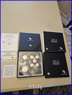 2012 US Mint Limited Edition Silver Proof Set 8 Coin With Box & COA