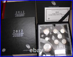 2012 US Mint Limited Edition Silver Proof Set withBox & COA