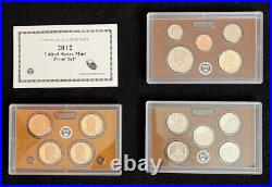 2012 US Mint Proof & 2012 US Mint Silver Proof Sets with Boxes & COAs