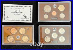 2012 US Mint Proof & 2012 US Mint Silver Proof Sets with Boxes & COAs