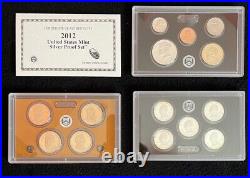 2012 US Mint Proof & 2012 US Mint Silver Proof Sets with Boxes & COAs