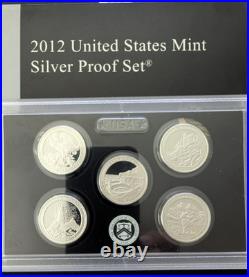 2012 US Mint Silver Proof Set 14 Coins Set (with 7 90% Silver Coins) withBox & COA