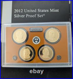 2012 US Mint Silver Proof Set 14 Coins Set (with 7 90% Silver Coins) withBox & COA