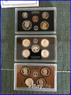 2012 U. S. Mint Silver Proof 14 Coin Set Mint Condition withBox + COA