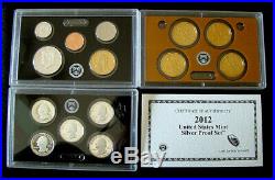 2012 U. S. Mint Silver Proof Set 14 Coins with Box and COA
