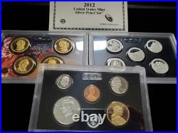 2012 U. S. Mint Silver Proof Set with Box and COA (Z-0122)