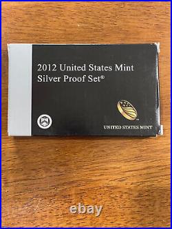 2012 U. S. Silver Proof Set 14 Coins with Original Box and COA