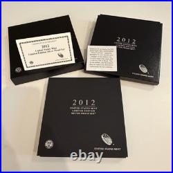 2012 United States Mint Limited Edition Silver Proof Set in Box with COA