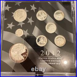 2012 United States Mint Limited Edition Silver Proof Set in Box with COA