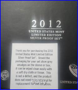 2012 United States Mint Limited Edition Silver Proof Set with Box