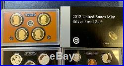 2012 United States Mint Silver Proof (14)-Coin Set with Box & COA