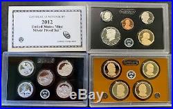 2012 United States Mint Silver Proof Set 14 Coins Box & COA