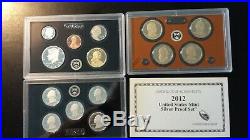2012 United States Mint Silver Proof Set with Box and COA