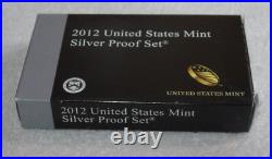 2012 United States U. S. Mint Silver Proof Set Box & Certificate of Authenticity