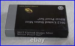 2012 United States U. S. Mint Silver Proof Set Box & Certificate of Authenticity