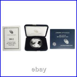 2012-W Proof $1 American Silver Eagle Box, OGP & COA