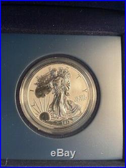 2012-W Silver Eagle San Francisco Mint 75th Anniversary 2 Coin Proof set COA/Box
