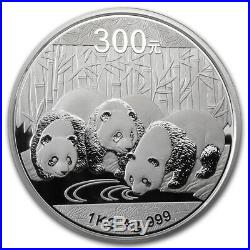 2013 1 Kilogram Kilo Silver Proof China Panda 300 YUAN Includes Box & COA