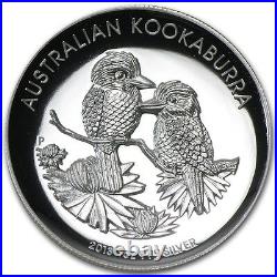 2013 1oz Silver High Relief Proof Kookaburra Coa & Box Scarce $108.88