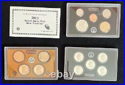 2013 & 2014 US Mint Silver Proof Sets with Boxes and COAs