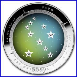 2013 $5 SOUTHERN SKY PAVO DOMED Silver Proof Coin with Box and COA