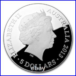 2013 $5 SOUTHERN SKY PAVO DOMED Silver Proof Coin with Box and COA