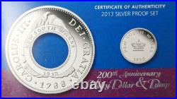 2013 Australia 200th Ann Holey Dollar & Dump Silver Proof Set Perth Mint COA BOX