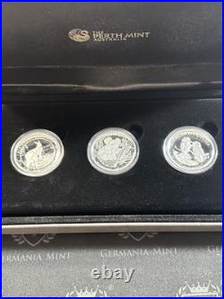 2013 Australia 3 x 1 oz Silver Proof High Relief Collection in Collection Box