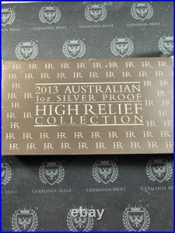 2013 Australia 3 x 1 oz Silver Proof High Relief Collection in Collection Box