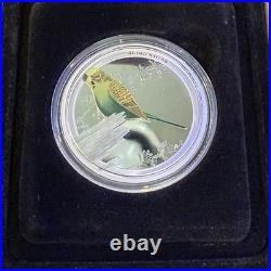2013 Birds of Australia Budgerigar 1/2 oz Silver Proof. 999 Coin with Box & COA