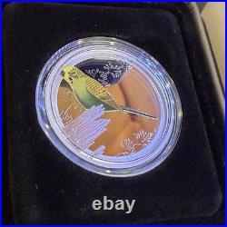 2013 Birds of Australia Budgerigar 1/2 oz Silver Proof. 999 Coin with Box & COA