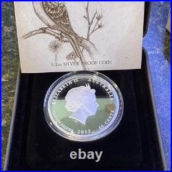 2013 Birds of Australia Budgerigar 1/2 oz Silver Proof. 999 Coin with Box & COA