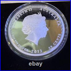 2013 Birds of Australia Budgerigar 1/2 oz Silver Proof. 999 Coin with Box & COA