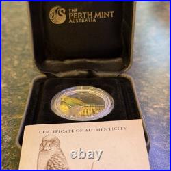 2013 Birds of Australia Budgerigar 1/2 oz Silver Proof. 999 Coin with Box & COA