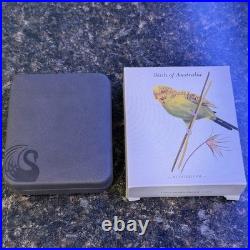 2013 Birds of Australia Budgerigar 1/2 oz Silver Proof. 999 Coin with Box & COA