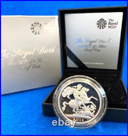 2013 Britannia UK The Royal Birth 5 Pounds Silver Proof 1 Oz. Coin Box + COA