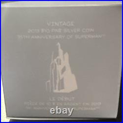 2013 CANADA $10 PURE SILVER PROOF -75th ANNIVERSARY OF SUPERMAN withCOA Case & Box