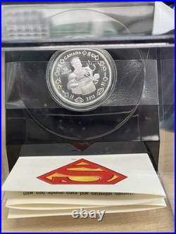 2013 CANADA $10 PURE SILVER PROOF -75th ANNIVERSARY OF SUPERMAN withCOA Case & Box