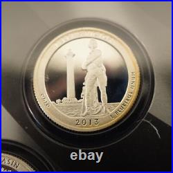 2013 Limited Edition Silver Proof Box Set 8 Coins with COA Free Shipping USA