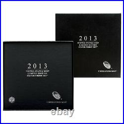 2013 Limited Edition Silver Proof Set Black Box & COA 7 Coins and Silver Eagle