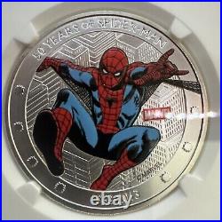 2013 Niue 50 Years of Spiderman Colorized 1 oz. 999 Fine Silver NGC PF70 Withbox 2013 Niue 50 Years of Spiderman Colorized 1 oz. 999 Fine Silver NGC PF70 Withbox