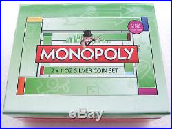 2013 Niue Monopoly $2 Two Dollar Silver Proof 2 Coin Set Box Coa
