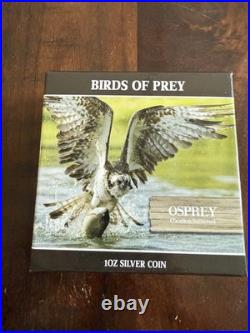 2013 Niue Osprey Birds of Prey 1 Troy ounce. 999 fine silver coin display box