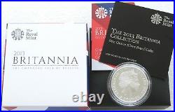 2013 Royal Mint Britannia £2 Two Pound Silver Proof 1oz Coin Box Coa