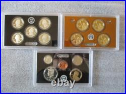 2013 Silver Proof Set Us Mint S & Coa + Original Outer Box