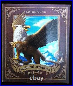 2013 Tuvalu $1 Mythical Creatures 1 oz 5-Coin Colorized Silver Proof Set withBox