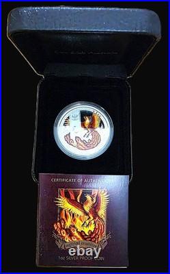 2013 Tuvalu $1 Mythical Creatures 1 oz 5-Coin Colorized Silver Proof Set withBox