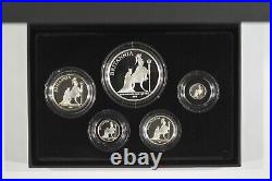 2013 UK Britannia 5-Coin Silver Proof Set #1398 /w Box + COA